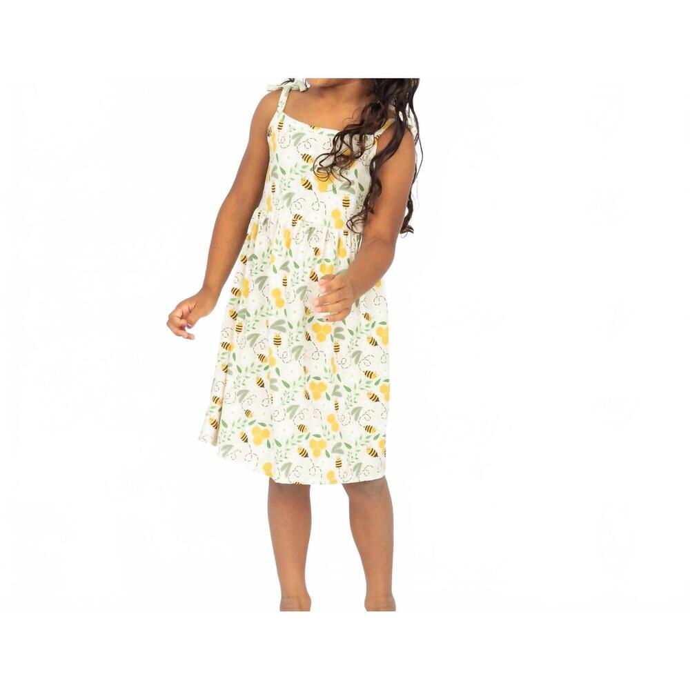 NEW EMERSON AND FRIENDS happy honey bees bamboo sundress in yellow multi